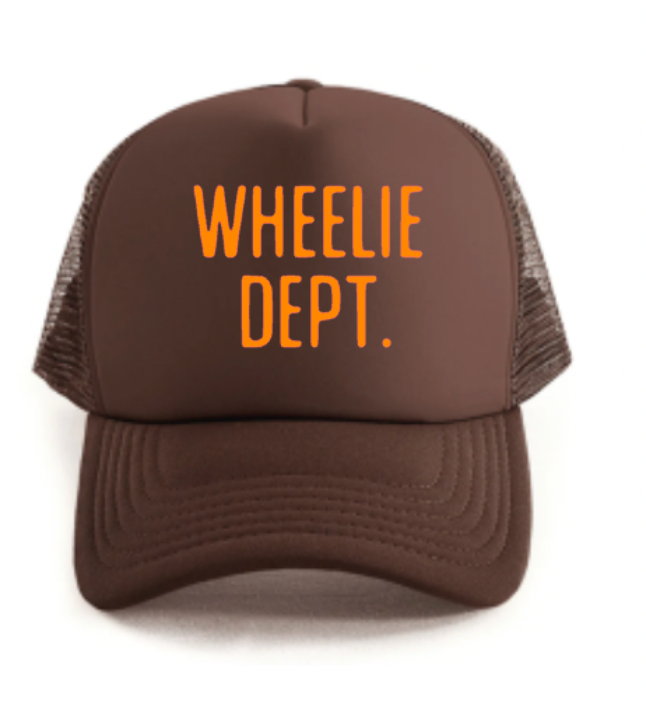 Signature Wheelie Dept. Trucker Brown and Orange