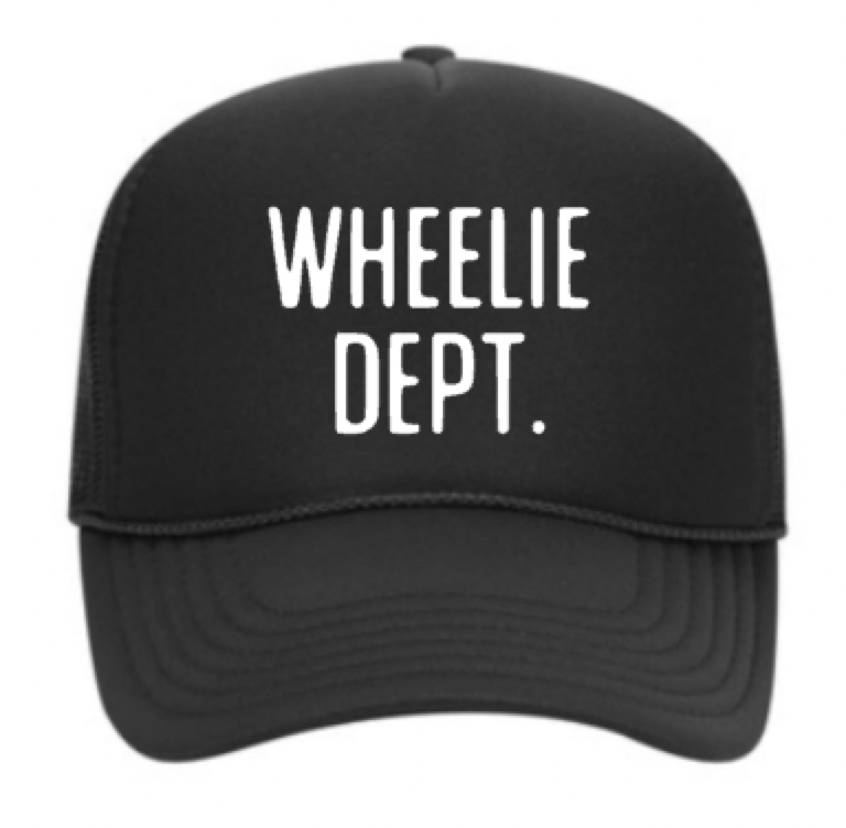 Signature Wheelie Dept. Trucker Black and white