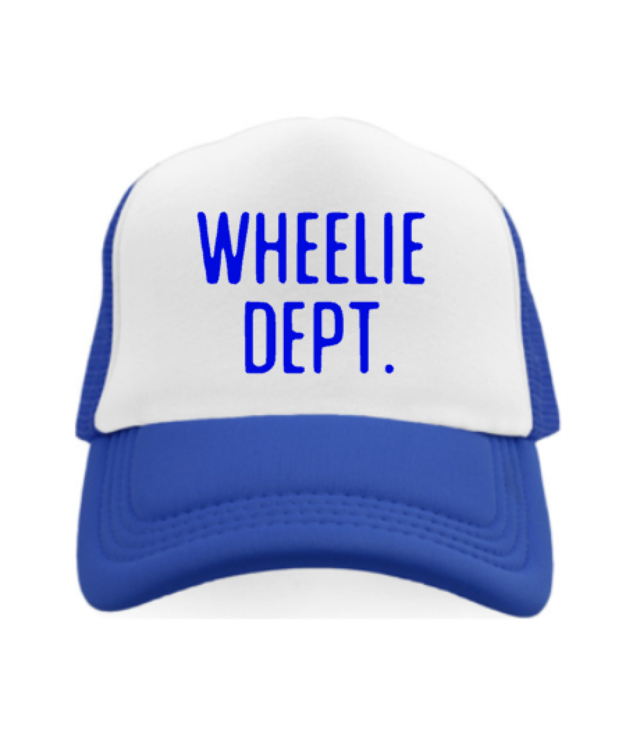 Signature Wheelie Dept. Trucker Blue and White