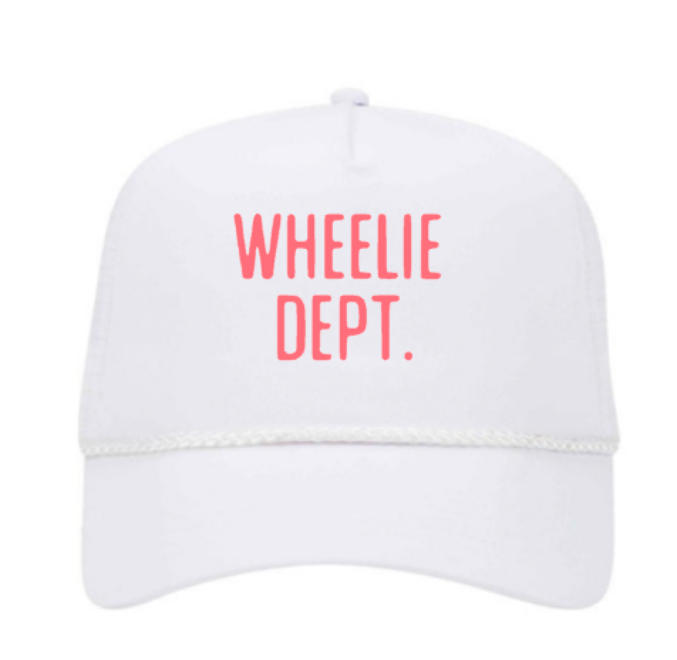 Signature Wheelie Dept. Trucker White and Pink
